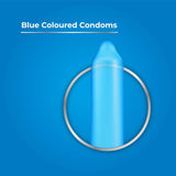 SKORE Blues Vanilla Scented Blue Condoms with Extra Lubrication |10 Count(10Nx8)