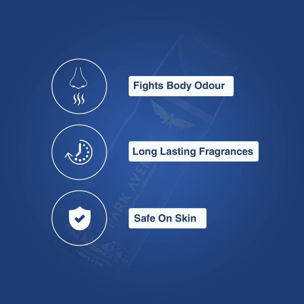 Long-lasting Park Avenue Body Spray for Men – 150ml each pack of 3