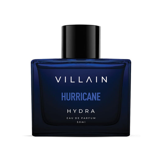 Villain Hurricane Hydra Eau de Parfum for Men - Luxury Aqua Fragrance | Fresh, Long-Lasting Scent | 50ml