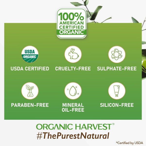 Organic Harvest Tea Tree Essential Oil, Pure & Undiluted Therapeutic Grade Oil, Excellent for Aromatherapy, 100% American Certified Organic, Paraben & Sulphate Free - 10ml
