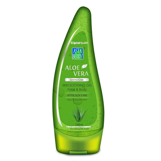 Astaberry Aloe Vera Gel - Skin Healing Gel Face & Body | Sun & Pollution Damages | Reduces acne | blemishes & scars | Unclogs the pores| 100 ml
