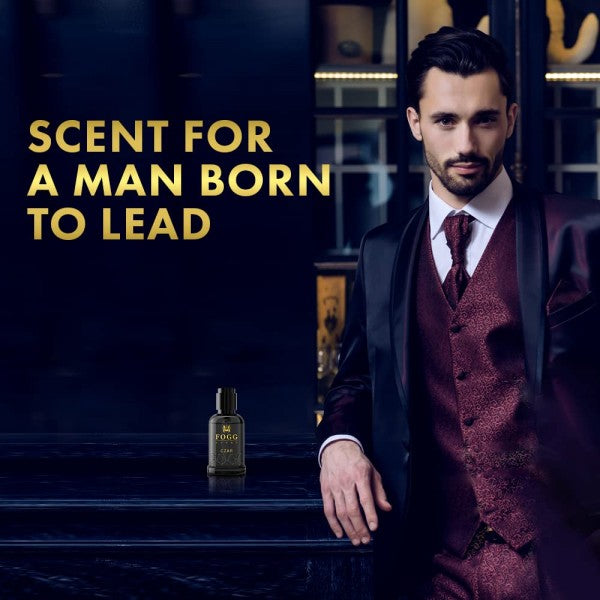 FOGG Men Spray Scent Czar Perfume, Long-Lasting, Fresh & Powerful Fragrance Spray, Eau De Parfum, 15Ml