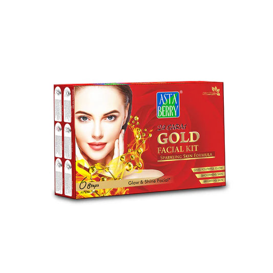 Gold Facial Kit | 6 Steps | 24 Carat Gold For A Radiant Glow Look