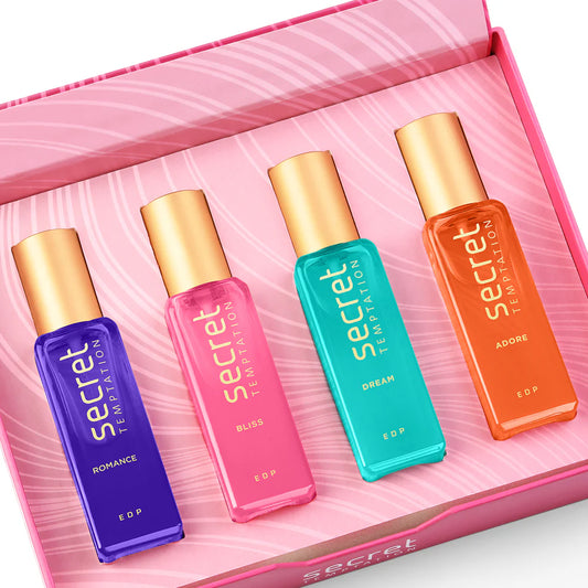 Secret Temptation Eau De Parfum Gift Set for Women, Pack of 4 (4 x20ml)