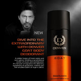 DENVER G O A T Black Code Deo -150ML Each (Pack of 3)| Long Lasting Deodorant Spray For Men