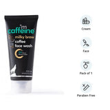 mCaffeine Milk & Coffee Face Wash for Dry Skin | Dry Skin Face Wash For Men & Women with Almond Milk & Shea Butter | Daily Use Face Cleanser | Natural & 100% Vegan -75 ml