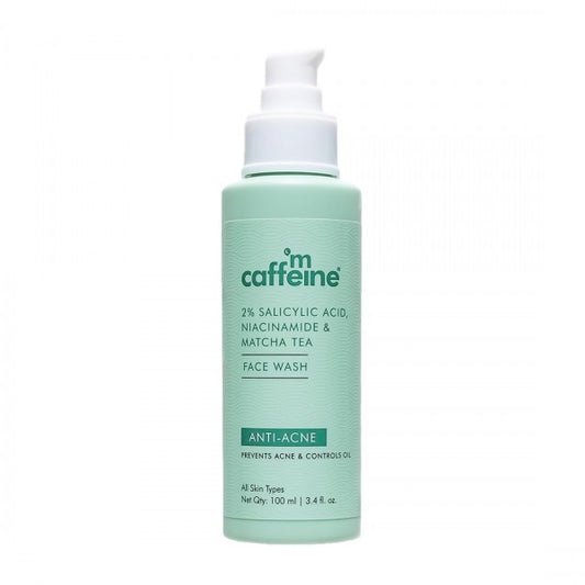 mCaffeine 2% Salicylic Acid Niacinamide & Matcha Tea Face Wash, 100ml