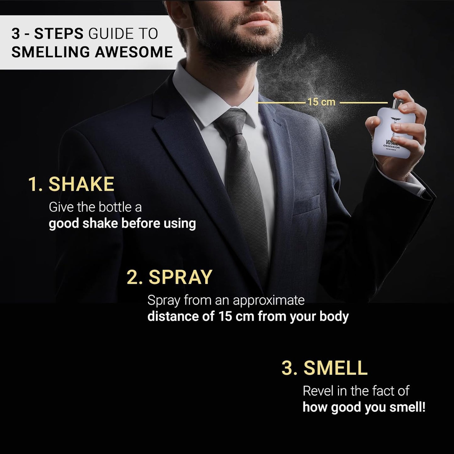 Park Avenue Voyage Obsession Signature Collection, Liquid Eau De Parfum Men, 50Ml | Long Lasting Perfume for Men | Premium Luxury Fragrance Scent | Aromatic Blend of Amber & Musk