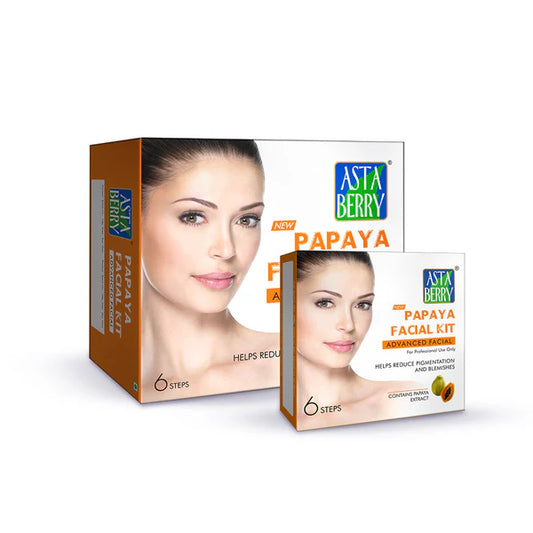 Astaberry Papaya Facial Kit | 6 Steps | Pack of 12 Kits