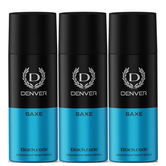 DENVER Saxe Deodorant 150ML(Pack of 3) | Long Lasting Deo for Men & Boys
