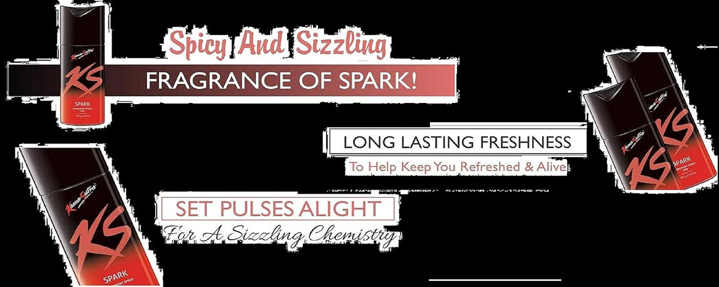 Kama Sutra Spark Deodorant Spray for Men, 150 ml (Pack of 2)