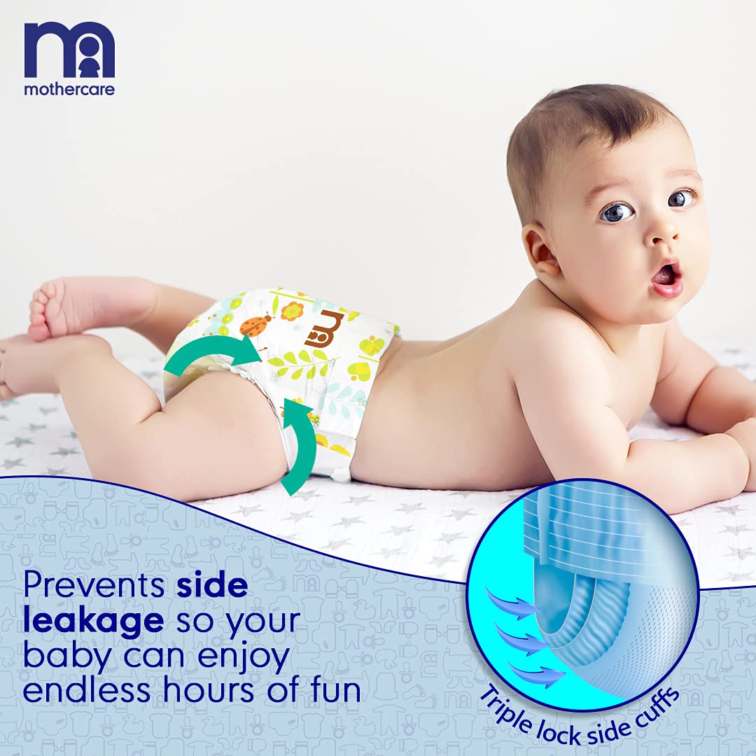 Mothercare Quick Absorb Medium Diaper Pants (7–12 kg) – Soft, Leak-Proof Baby Diapers, 12 Count