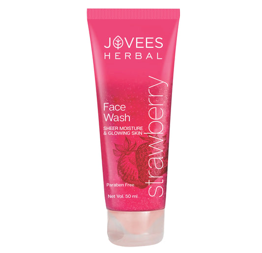 Jovees Herbal Strawberry Face Wash For Hydrating & Glowing Skin with Strawberry, 50ml