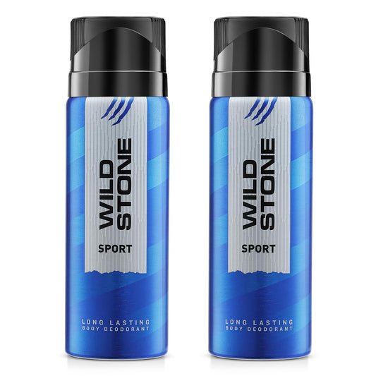 Wild Stone Sport Deodorant for Men, 150ml (Pack of 2)| Best Gym Deodorant | Perfect for Active Lifestyle | Everyday Body Spray for Men (Copy)