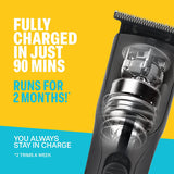 Bombay Shaving Company Power Play Trimmer For Men Trimmer 75 min Runtime 5 Length Settings (Black)