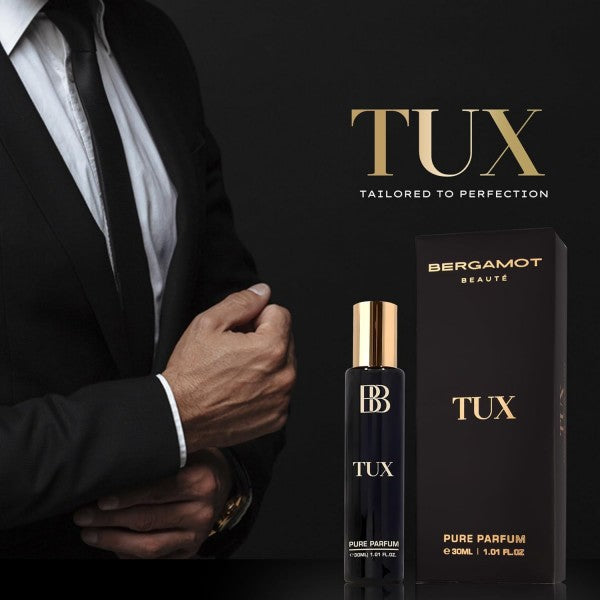 Bergamot Beaute TUX Aquatic Pure Parfum| Grapefruit, Leather & Amber |12+Hrs Long Lasting Perfume for Men| Higher Concentration than Eau De Parfum 30ML