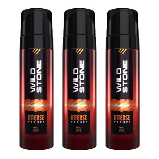 Wild Stone Intense Trance Long Lasting No Gas Deodorant for Men, Pack of 3 (120ml each)