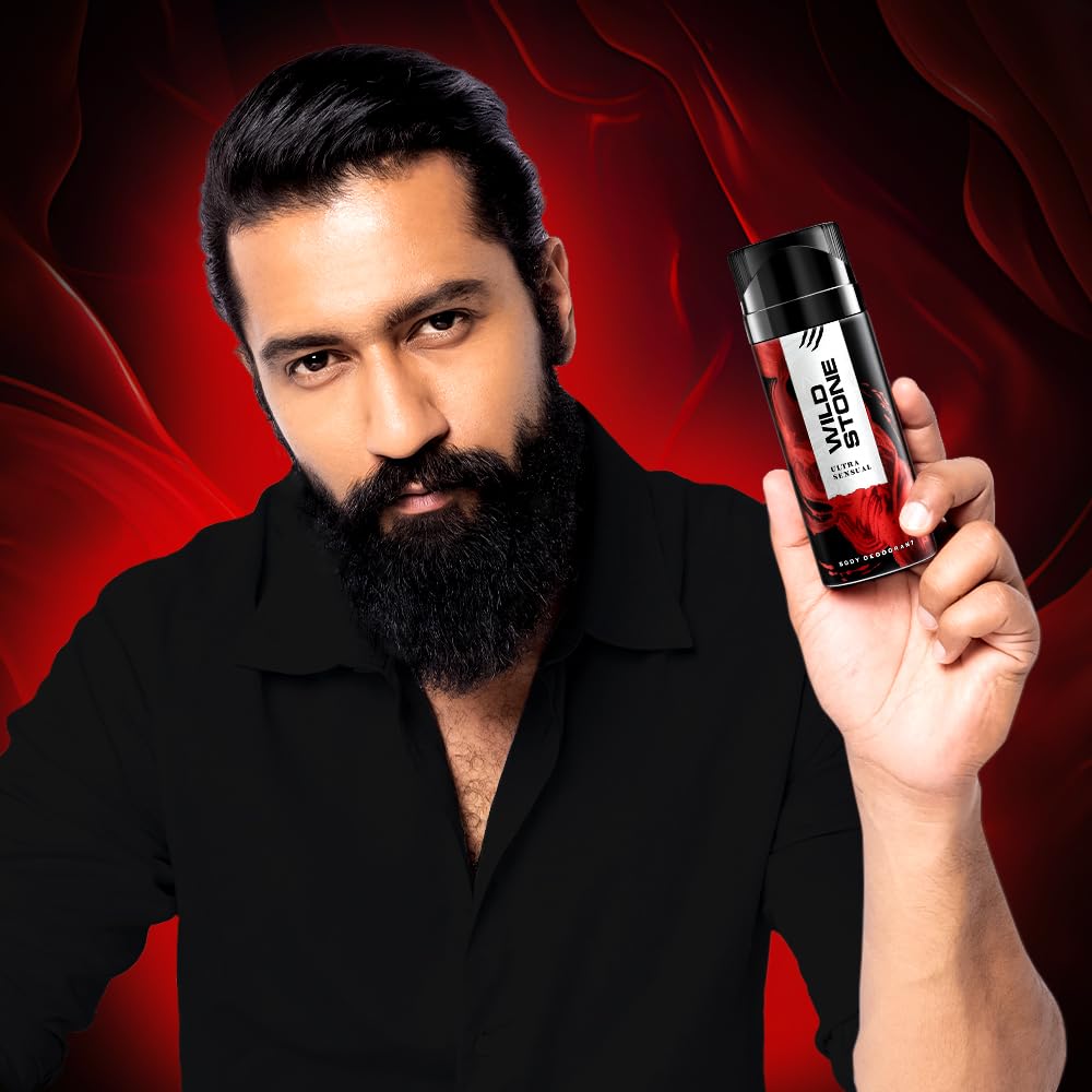Wild Stone Ultra Sensual Long Lasting Spray Deodorant For Men, Pack Of 2 (150Ml Each)