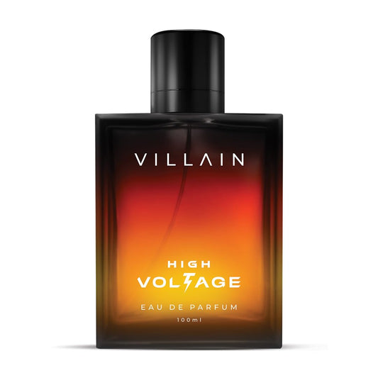 Villain High Voltage Eau de Parfum for Men | Spicy Fougere Fragrance with Patchouli, Mint & Cinnamon | Long Lasting Premium Perfume - 100ml