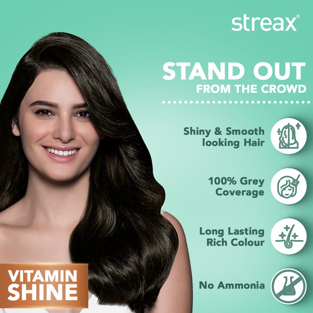 Streax Hair Colour Dark Brown 3 (120ml x 2) + Streax Walnut Hair Serum 90ml Combo | Long-Lasting Hair Color & Hair Smoothening Care