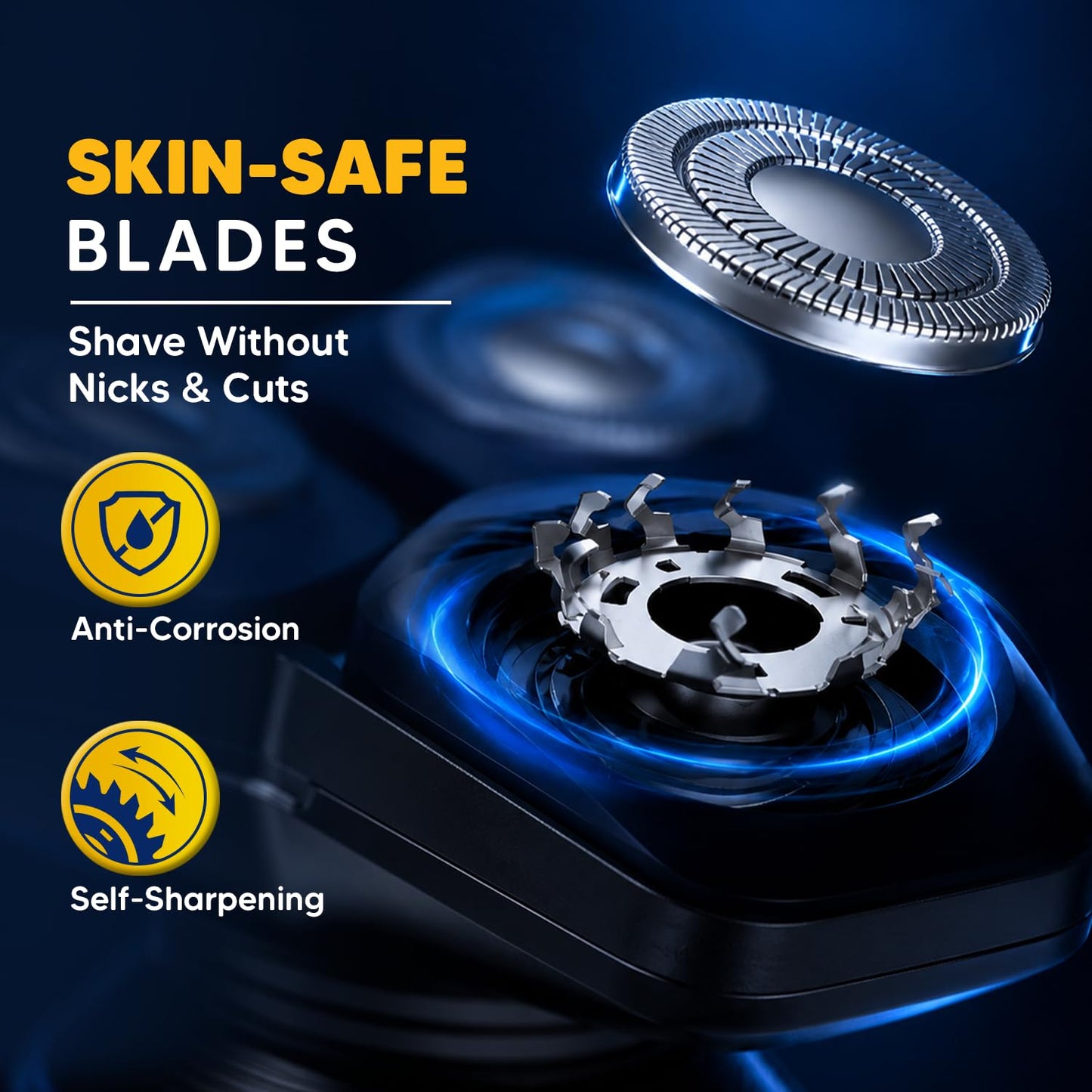 LetsShave 360 Pro Electric Shaver for Men – 6D Skin Adaptation, Wet & Dry Use, Self-Sharpening Blades, Face Cleansing & Scrubbing Attachments, 60+ Min Runtime, USB-C Fast Charging, 3 Years Warranty