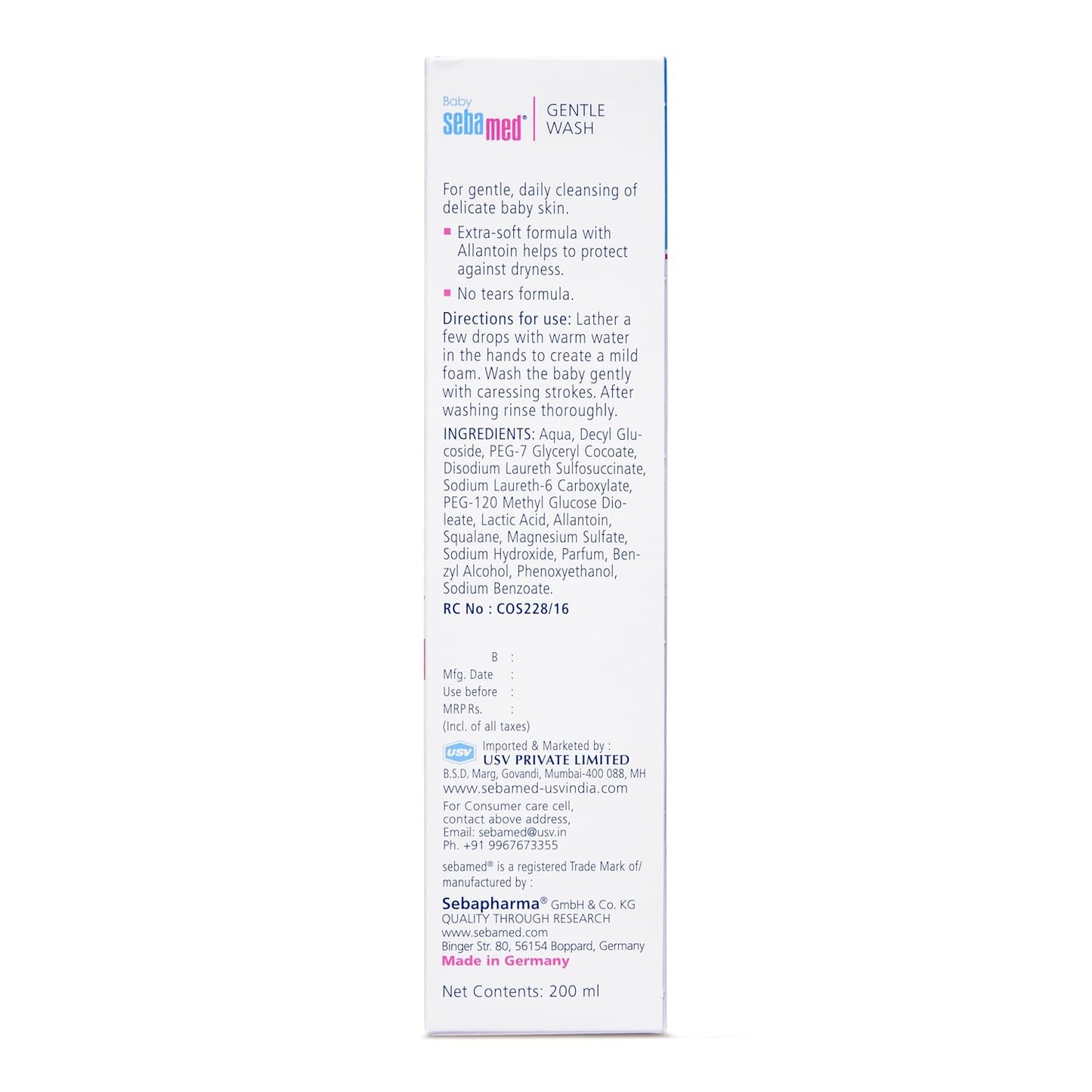 Sebamed Baby Gentle Wash 200ml