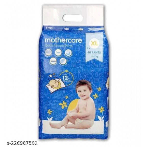 Mothercare Quick Absorb Diaper Pants for Babies, XL (12-17 Kg), 40 Count, Anti Rash Layer, Wide Absorption Area