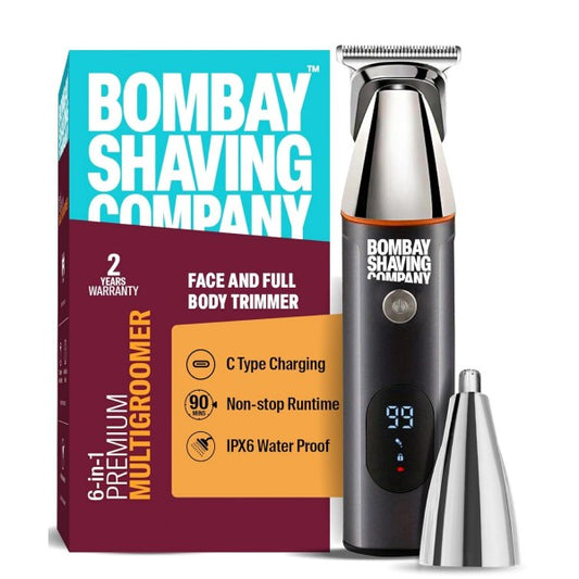 Bombay Shaving Company Premium 6-in-1 Multi Grooming Trimmer for Men | Body and Beard Trimmer for Man | Multi Styling Rotary Comb, IPX6 Waterproof, 90 Min Run Time...