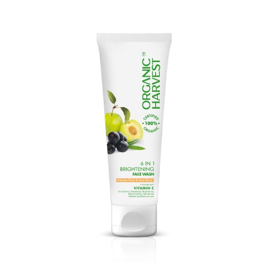 Organic Harvest 6-in-1 Brightening Face Wash: Kakadu Plum & Acai Berry | Daily Use Facewash For Men & Women