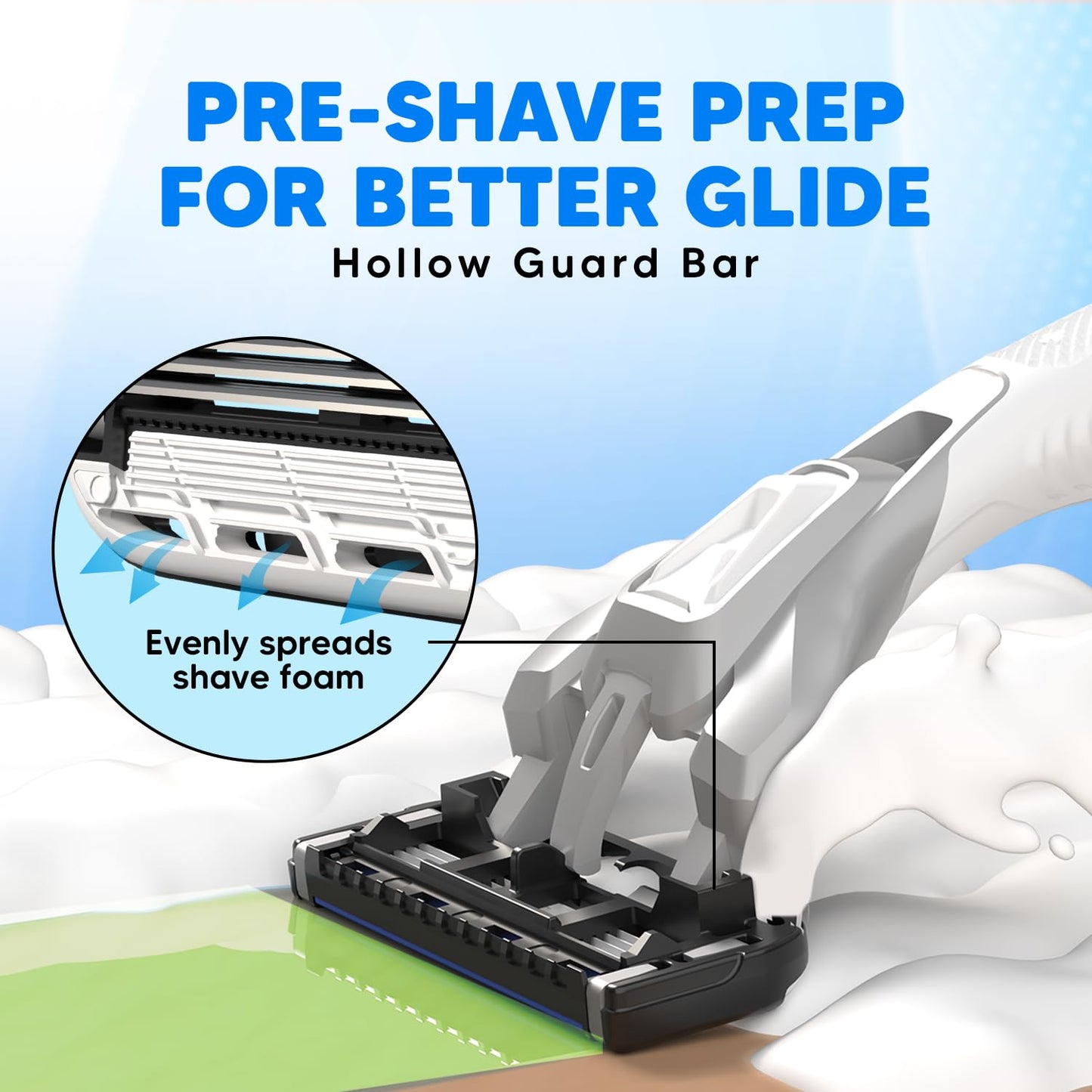 LetsShave Pro 6 Portable Razor for Men – Pack of 1 Disposable Razor | World’s 1st 6 Blade Technology | Smooth & Comfortable Shave