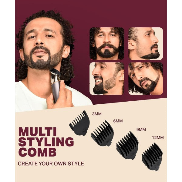 Bombay Shaving Company Premium 6-in-1 Multi Grooming Trimmer for Men | Body and Beard Trimmer for Man | Multi Styling Rotary Comb, IPX6 Waterproof, 90 Min Run Time...