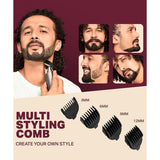 Bombay Shaving Company Premium 6-in-1 Multi Grooming Trimmer for Men | Body and Beard Trimmer for Man | Multi Styling Rotary Comb, IPX6 Waterproof, 90 Min Run Time...