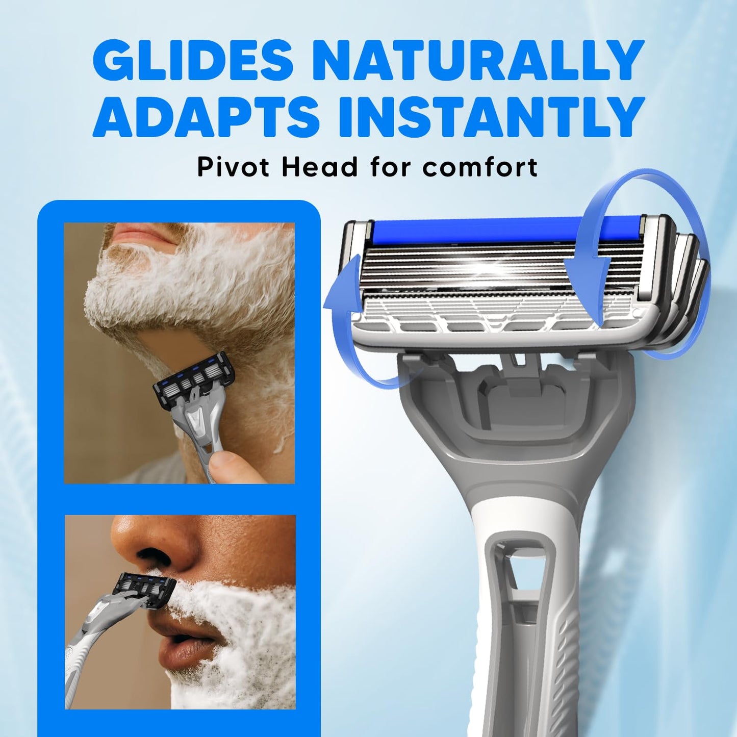 LetsShave Pro 6 Portable Razor for Men – Pack of 1 Disposable Razor | World’s 1st 6 Blade Technology | Smooth & Comfortable Shave