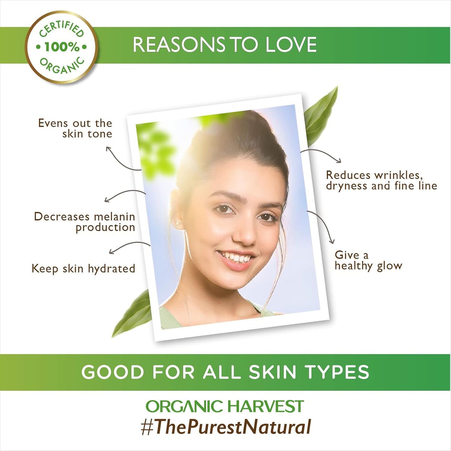 Organic Harvest Anti-Pigmentation Face Cream | Kakadu Plum, Acai Berry & Almonds | Vitamin C Cream for Dark Spots | 100% Organic | Paraben & Sulphate Free | 50g