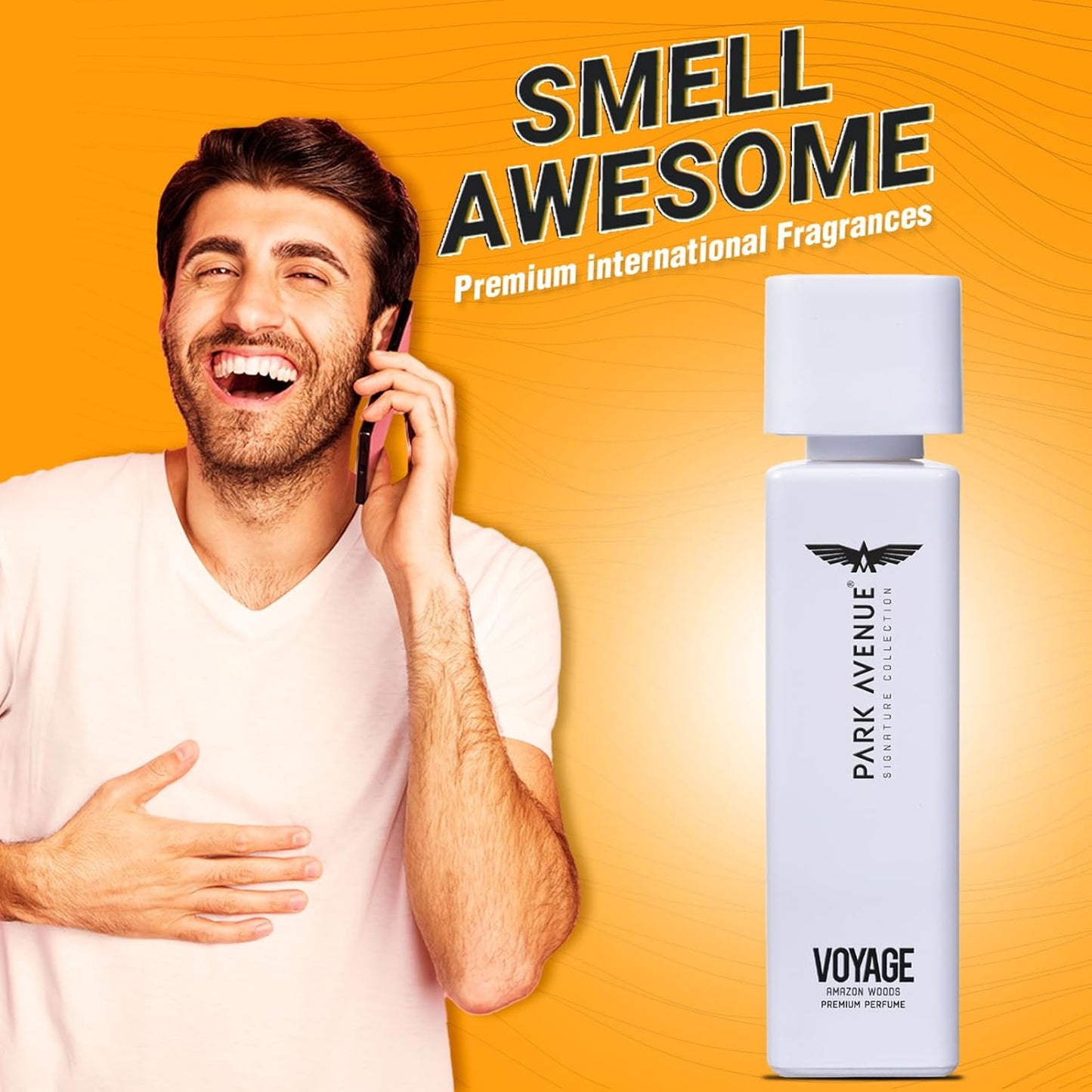 Man wearing fresh woody perfume Park Avenue Voyage