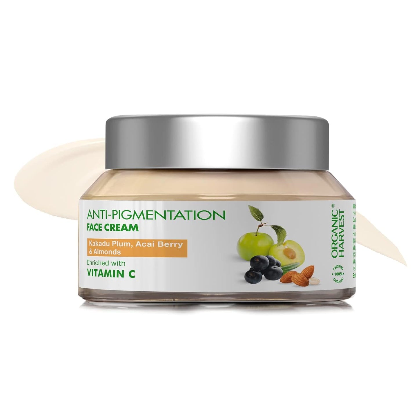 Organic Harvest Anti-Pigmentation Face Cream with Kakadu Plum, Acai Berry & Almonds 50g