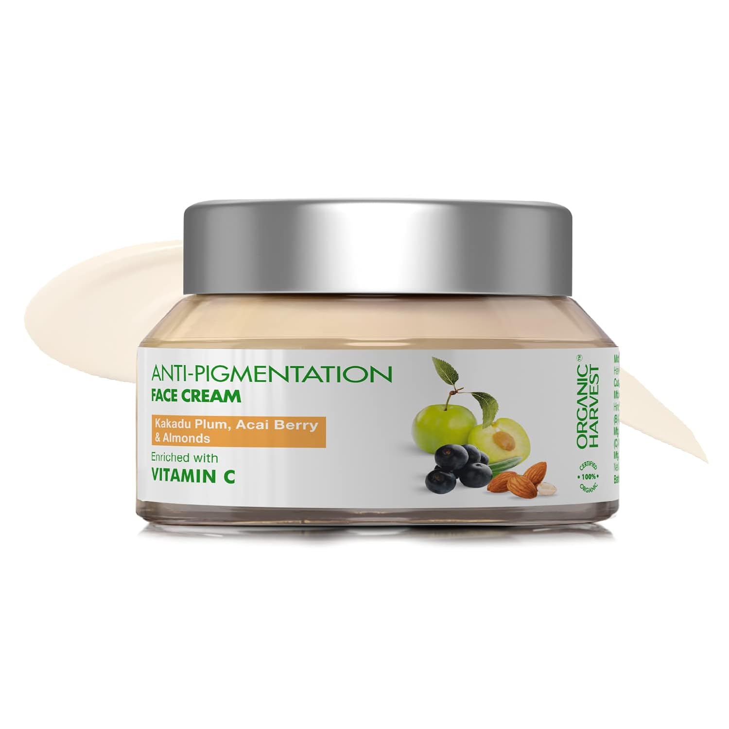 Organic Harvest Anti-Pigmentation Face Cream with Kakadu Plum, Acai Berry & Almonds 50g