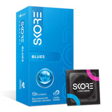 SKORE Blues Vanilla Scented Blue Condoms with Extra Lubrication |10 Count(10Nx8)