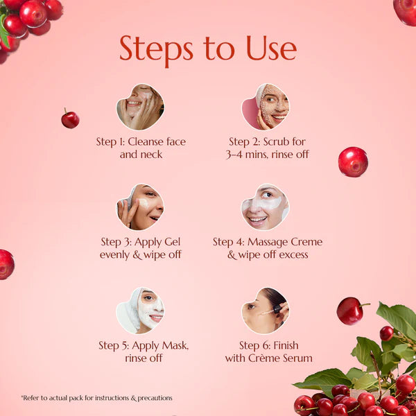 Astaberry Skin Brightening Kit Advanced Facial | 6 Steps - Set of 12 kits