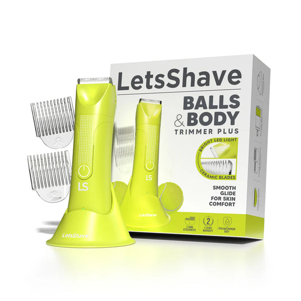 LetsShave Balls & Male Body Trimmer Plus | Waterproof Body Groomer for Men | Skin-Safe Ceramic Blade Technology