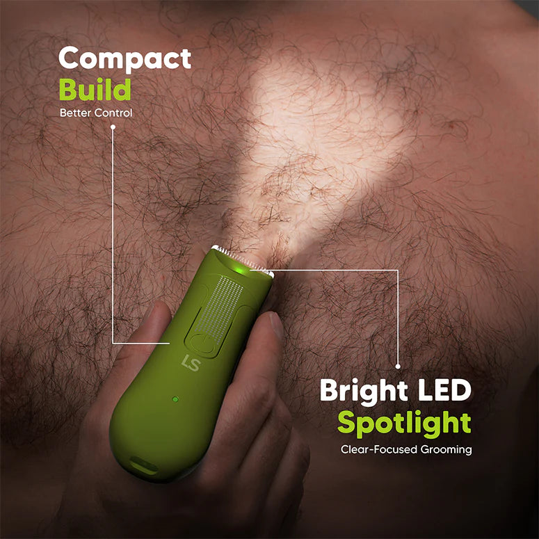 LetsShave Balls & Male Body Trimmer Plus | Waterproof Body Groomer for Men | Skin-Safe Ceramic Blade Technology