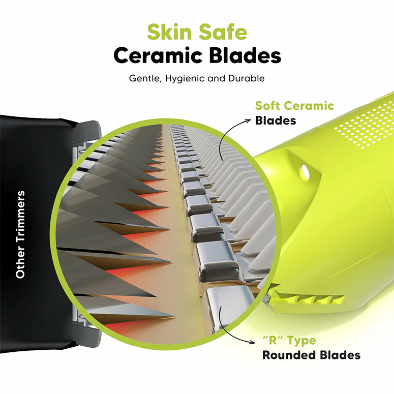 LetsShave Balls & Male Body Trimmer Plus | Waterproof Body Groomer for Men | Skin-Safe Ceramic Blade Technology