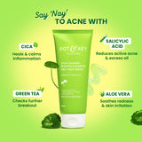 Dot & Key CICA Face Wash for Acne Prone Skin, 2% Salicylic Acid with Green Tea | For Oily & Sensitive Skin | Sulphate Free for Men & Women