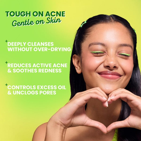 Dot & Key CICA Face Wash for Acne Prone Skin, 2% Salicylic Acid with Green Tea | For Oily & Sensitive Skin | Sulphate Free for Men & Women