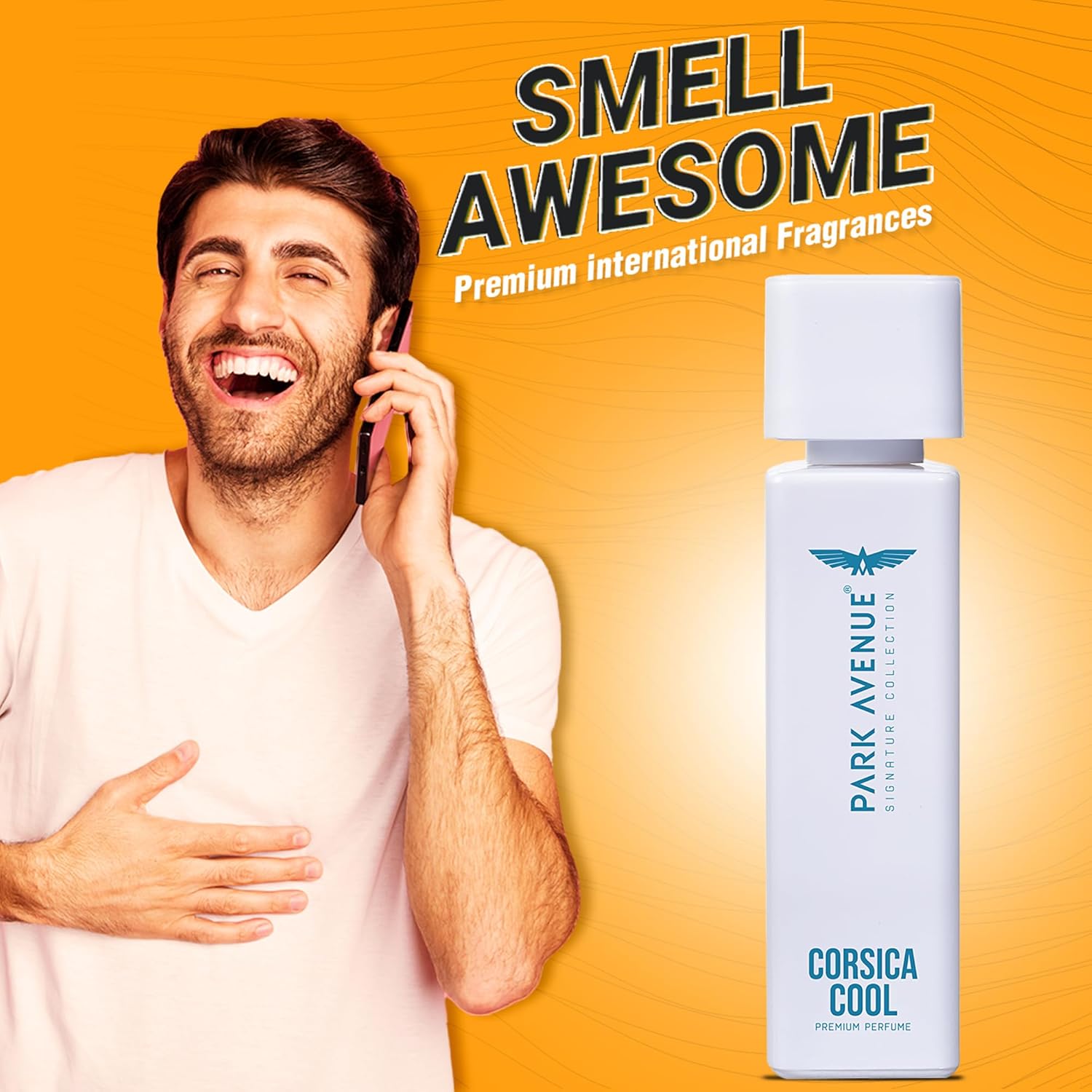 Man using fresh aquatic perfume Park Avenue Corsica Cool