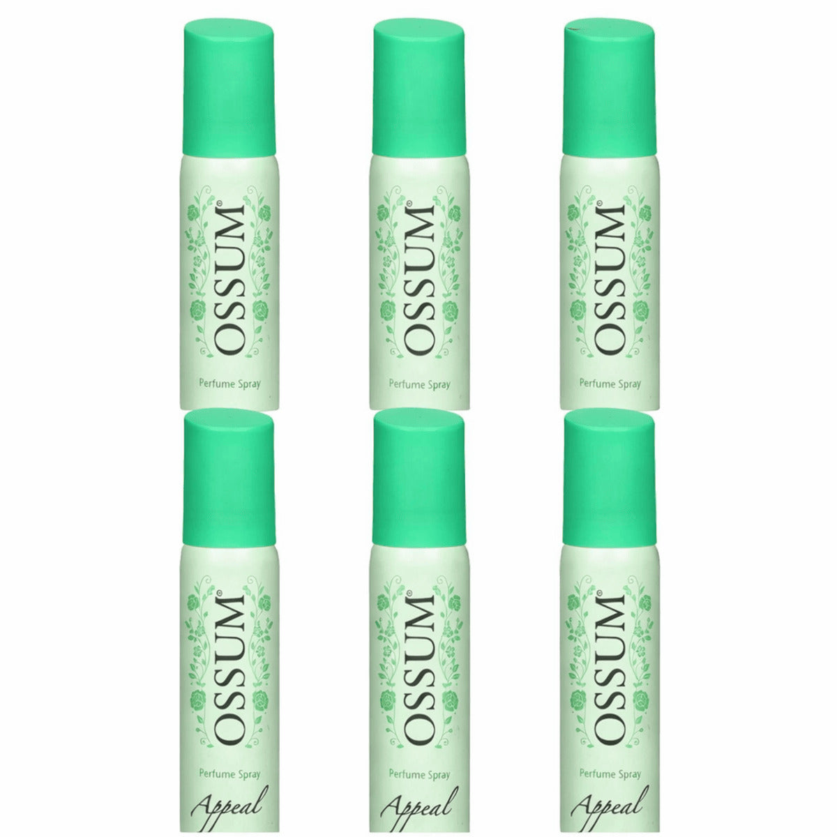 OSSUM Appeal Perfume Spray Combo Pack of 6 | No Gas Body Spray | Long Lasting Fresh Fragrance for Daily Use