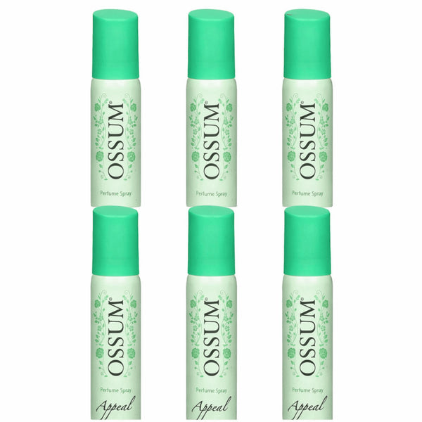 OSSUM Appeal Perfume Spray Combo Pack of 6 | No Gas Body Spray | Long Lasting Fresh Fragrance for Daily Use