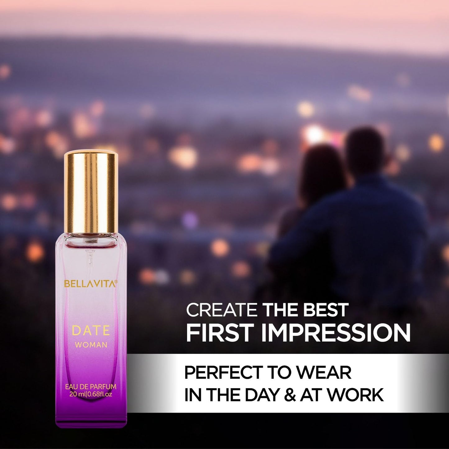 Bella Vita Luxury Date Woman Perfume | Long Lasting EDP 20ml | Floral & Fruity Fragrance with Pink Pepper, Jasmine & Vanilla