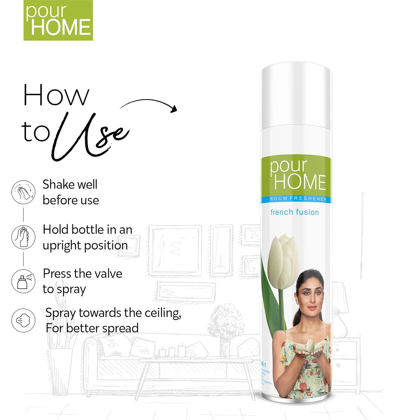 Pour Home French Fusion Room Air Freshener - 220ML