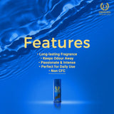 DENVER Sporting Club Goal Deo - 165ML | Long Lasting Deodorant Body Spray for Men